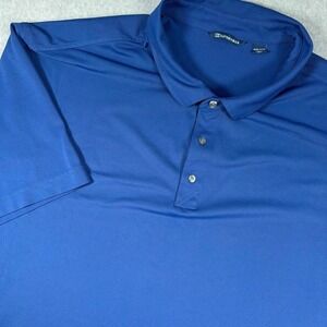 Cutter Buck Polo Shirt Mens 4XB 4TG 4X BIG Royal Blue Short Sleeve Golf